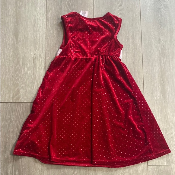 Girls Red Velvet Holiday Dress Sz 5 4 4T 5T Rhinestone Blueberi Boulevard Clause - Picture 5 of 7